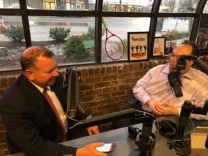 John Eastwood and Anthony Verna record the Law & Business Podcast