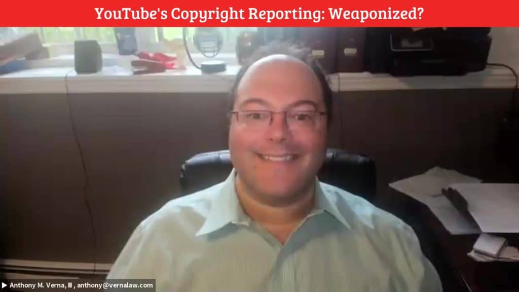 Video Blog 13: YouTube's Copyright Reporting: Weaponized?