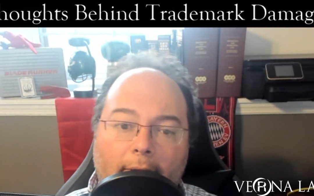 Anthony Verna Video Blog 37 - Thoughts Behind Trademark Damages